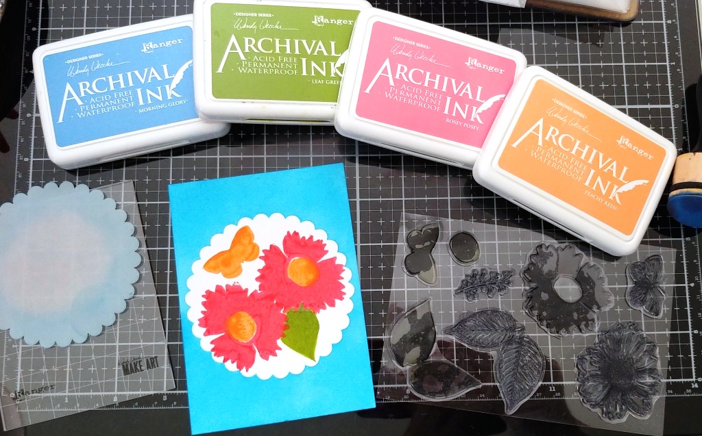 Ranger Archival Ink Pad Bundles with TreBBies Fine Detail Sticks (Morning  Glory, Peachy Keen, Rosey Posey)
