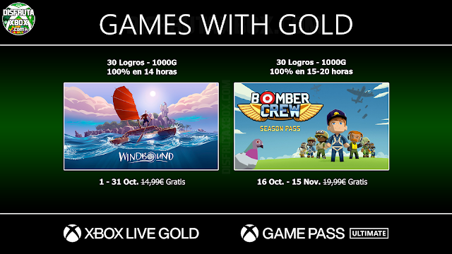 Juegos con Gold octubre 2022 (segunda quincena) #gwg