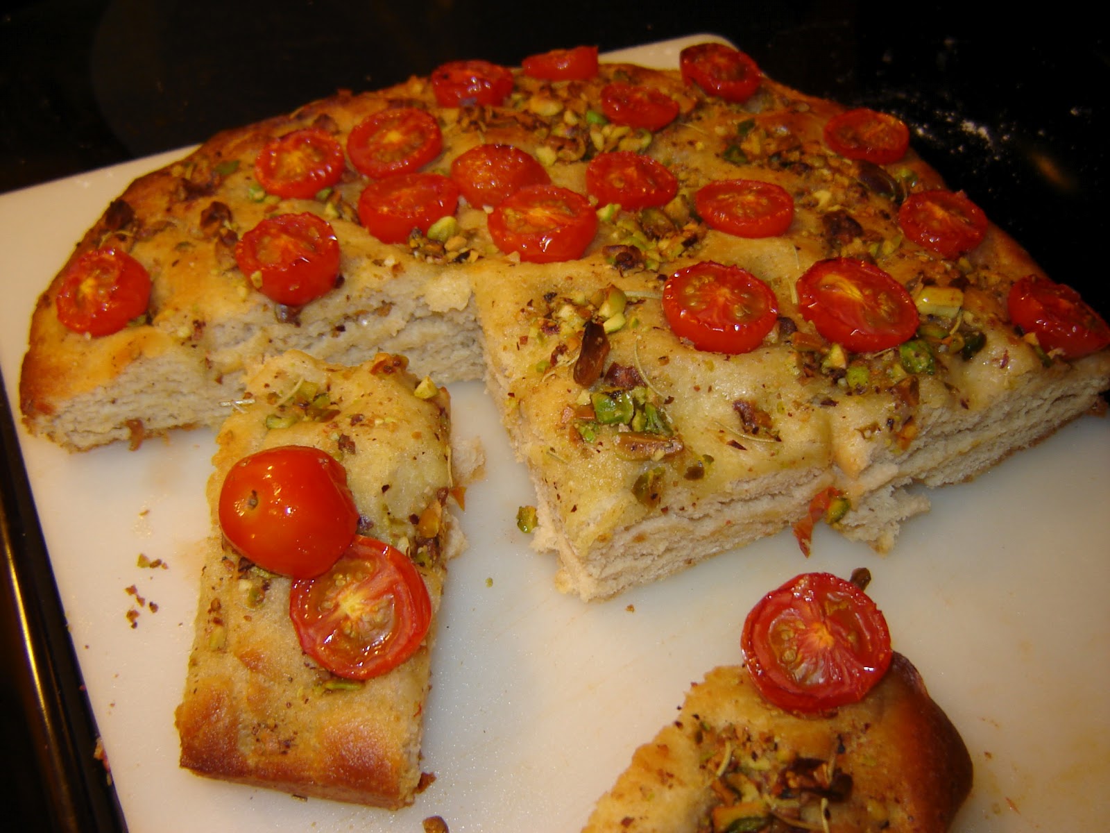 Dinner is Vegan: Cherry Tomato Focaccia Bread