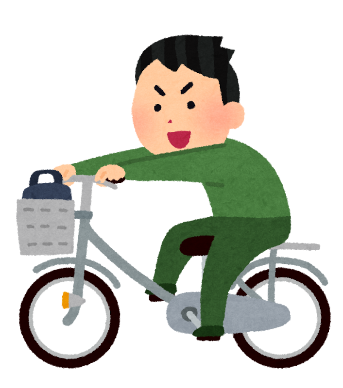 荷台に乗って自転車を運転する人のイラスト かわいいフリー素材集 いらすとや