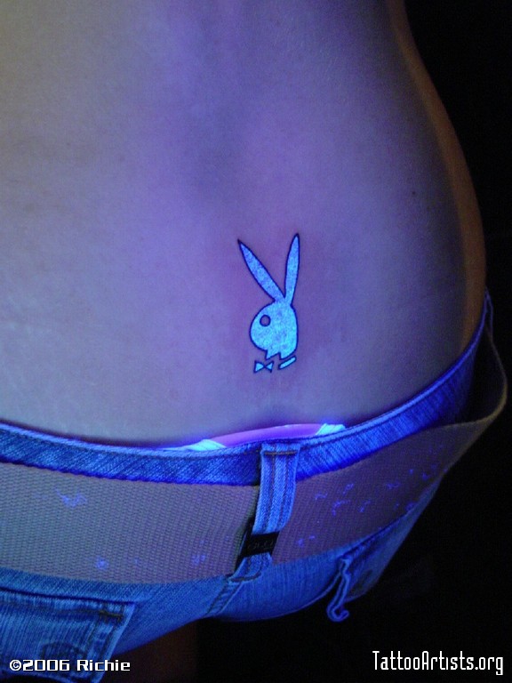 Playboy Tattoo - Symbol Sanskrit Tattoo Designs UV Lower Back Playboy Tattoo