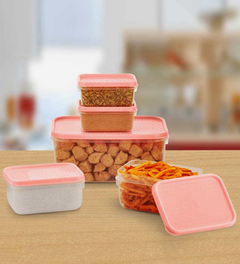 All Time Polka Kitchen Container 5 Pcs Set @ 95 - Pepperfry