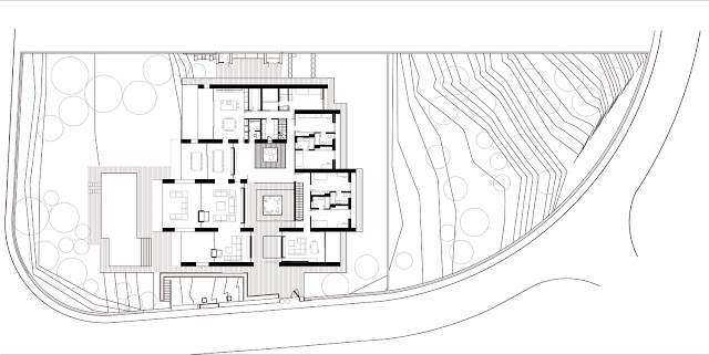 Site plan of the modern home
