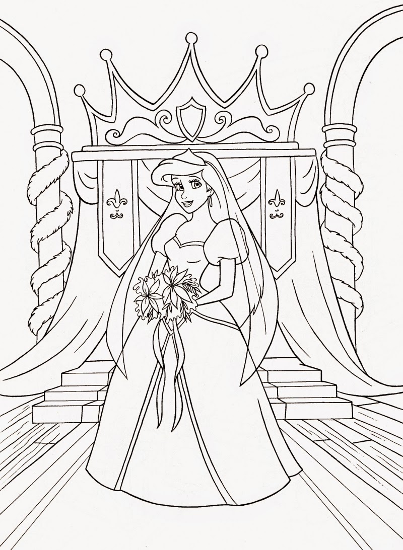Coloring Pages: Ariel the Little Mermaid Free Printable  