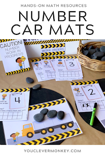 Construction Themed Number Pack - These construction themed number play mats are perfect for building number sense from preschool to first grade! With three different types of truck themed number mats included, just choose the one you want to add to your math centers, morning work or math tubs. Just print and add different materials to invite play - rocks, blocks, LEGO, playdough... so many ways to use this pack to build rich math play in the Early Years!