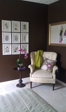 chair in master bedroom