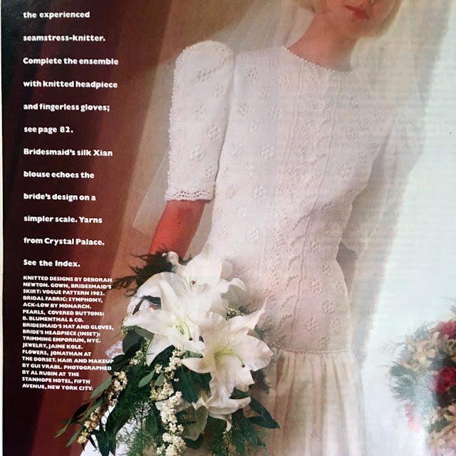 Knit wedding dress from McCall's Needlework & Crafts Magazine 1988