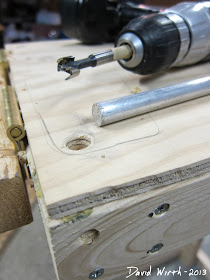 miter saw lock bars, base, pipe, holes