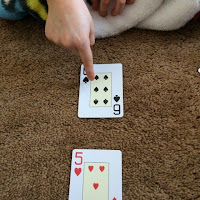 two card war in our intensive Japanese learning day in our homeschool