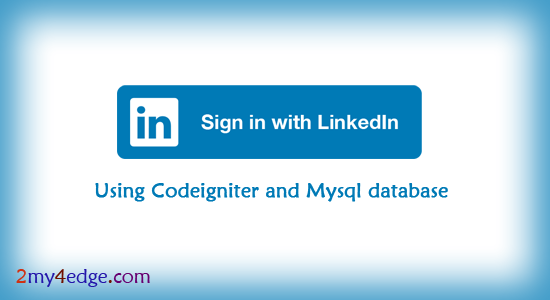 linkedin login in php codeigniter framework