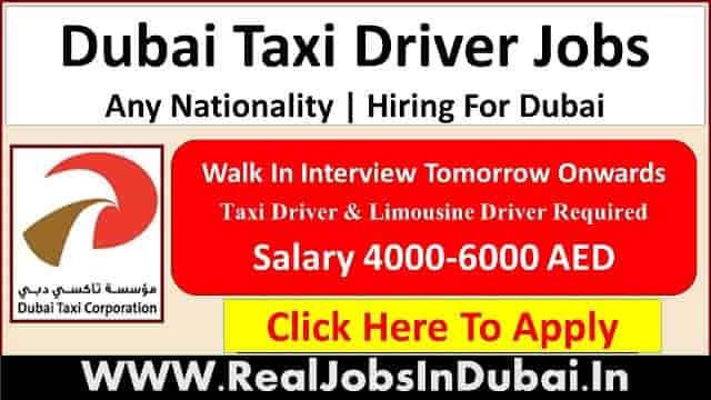 Dubai Taxi Driver Jobs  UAE 2024