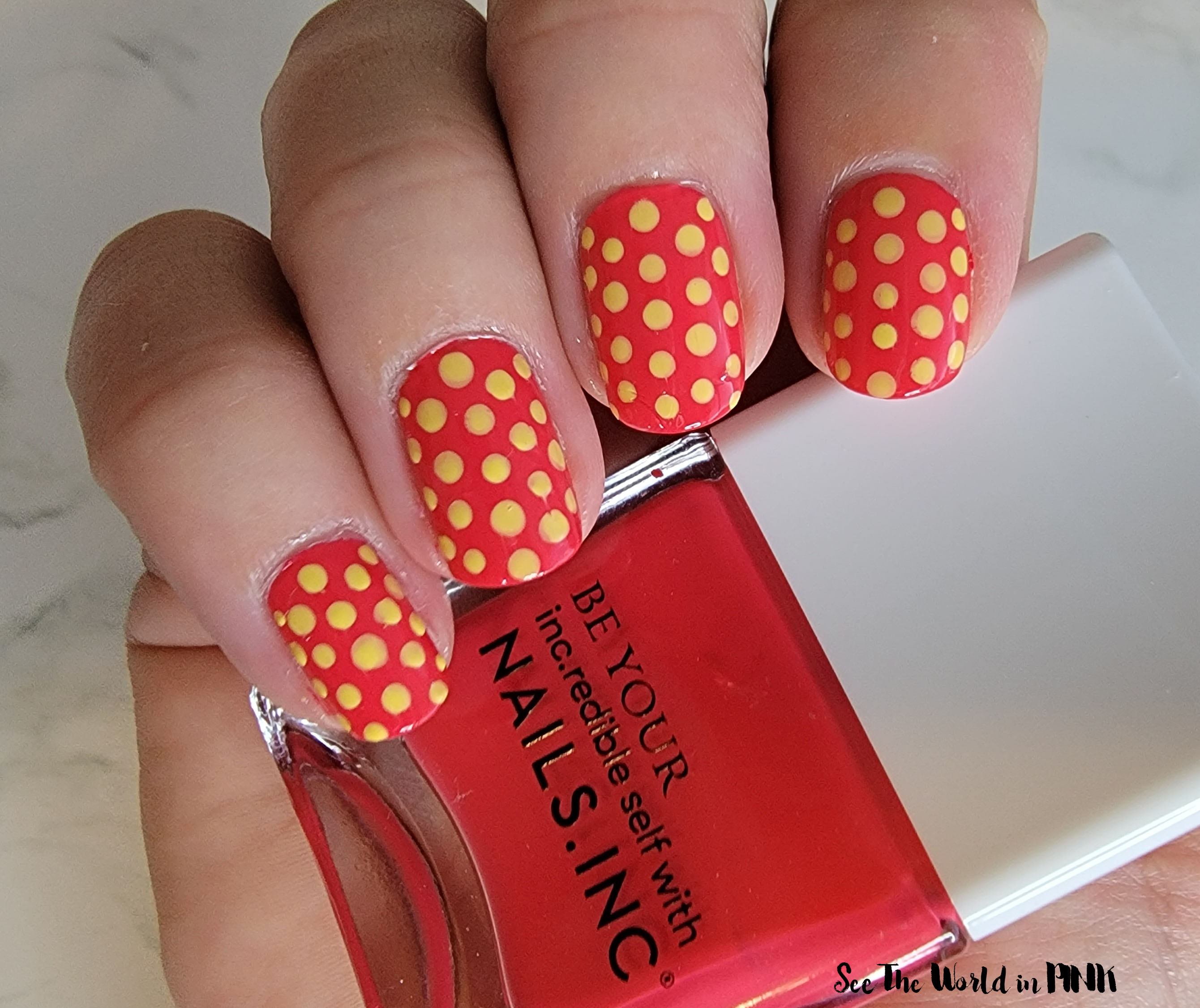 Manicure Monday - Summer Polka Dot Nails