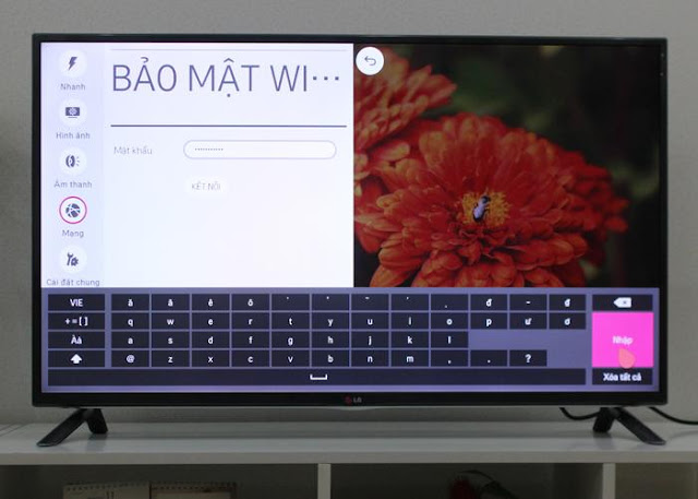 Nhập vào mật khẩu Wifi