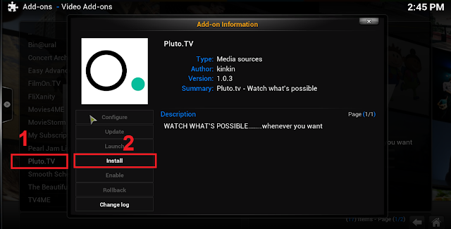 شرح تركيب إضافة PLUTO.TV لبرنامج KODI XBMC