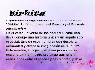 significado del nombre Birkita