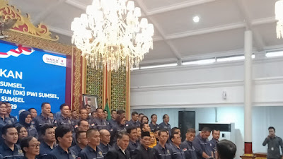 Pelantikan Ketua PWI Sumsel Periode 2024-2029 Berlangsung Sukses