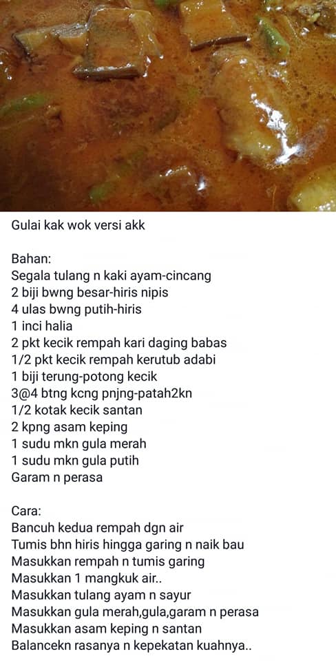 Resepi Nasi Kak Wok Yang Sedap