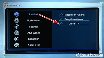 Menu Instalasi Nex Parabola Merah