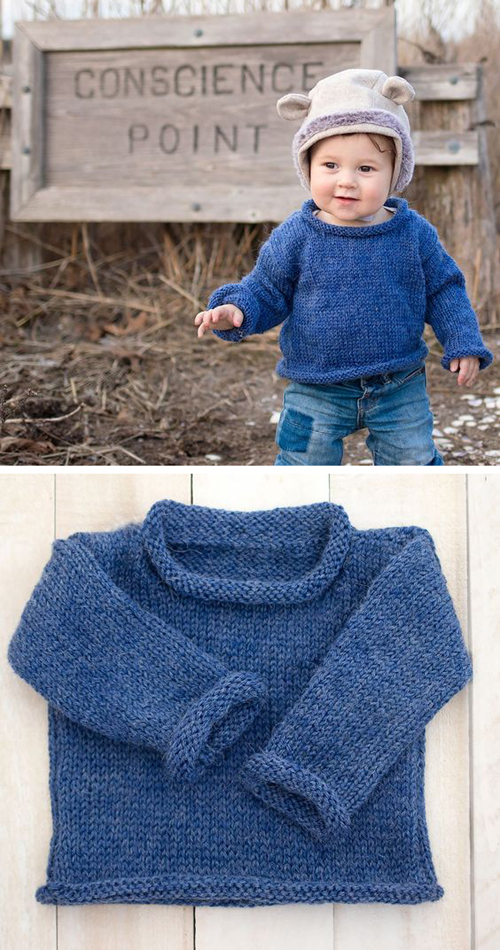 Easy Baby Sweater - Free Knitting Pattern