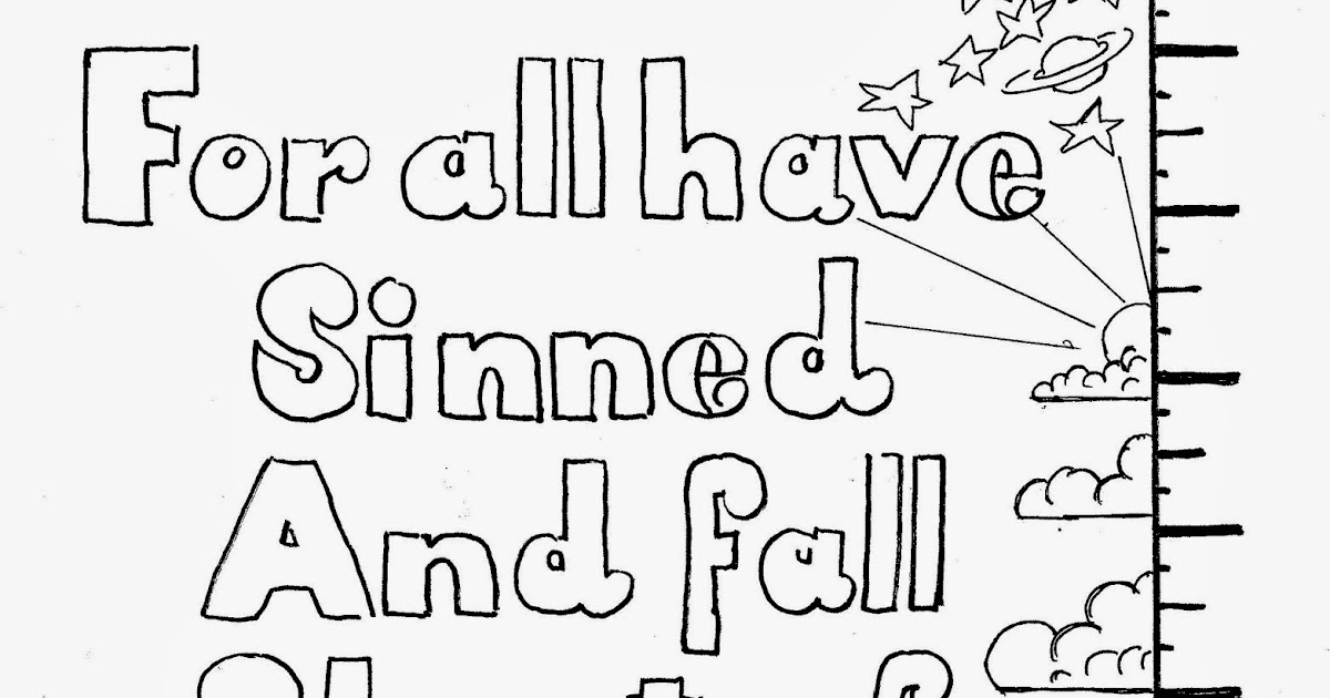 Coloring Pages for Kids by Mr. Adron: Romans 3:23, For All Have Sinned