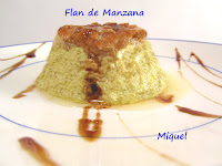 Flan de manzana