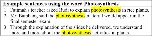 24 Example Sentences with the word Photosynthesis and Its Definition