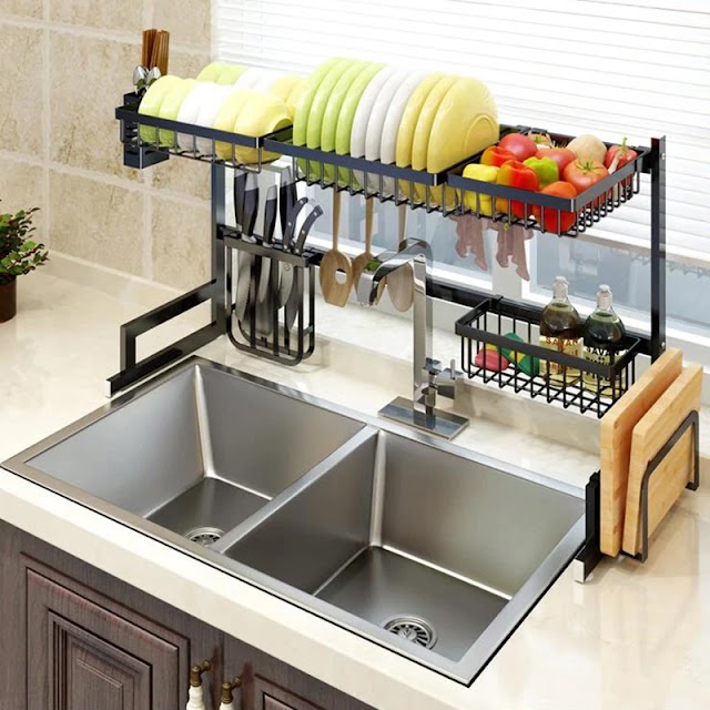 Shelf Organizer Dish Drying Rack Over Sink Buy on Amazon and Aliexpress