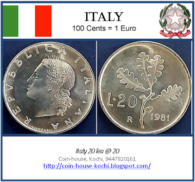 Italy 20 lira @ 20