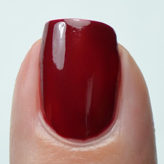 deep red creme nail polish swatch