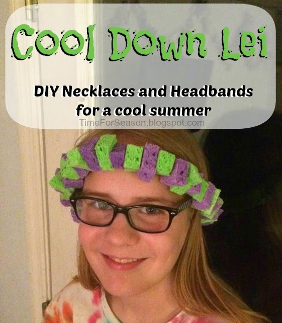 http://timeforseason.blogspot.com/2014/07/diy-necklace-headband-cool-down-summer-vbs-craft-lei-sponge.html
