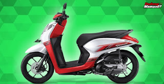 Motor Genio Matic CBS-ISS Warna Putih Merah