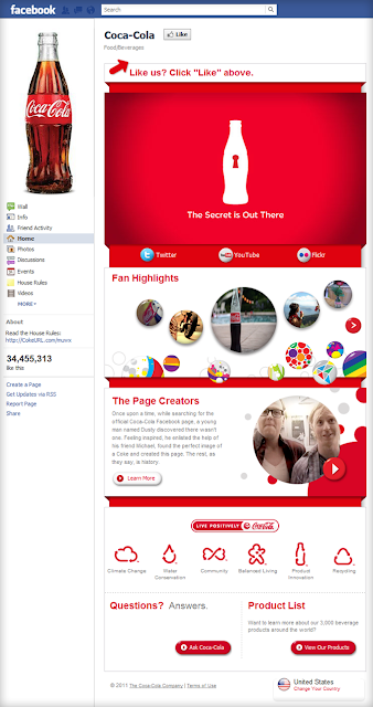 Coca cola fan page
