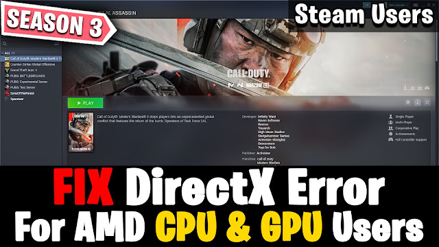 DirectX Error Warzone 2.0 Fix Now✅! Updated Season 3 PC! ✔✔ AMD CPU & GPU!