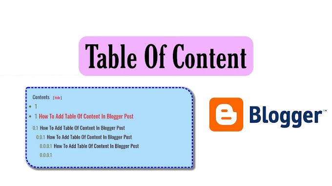 Blogger Table Of Content (TOC)  Automatically Add In Every Blog Post 2021 [Working]