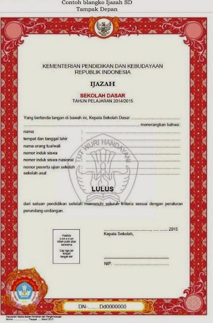 Juknis Petunjuk Terbaru Penulisan Ijazah Tahun 2017 dan 