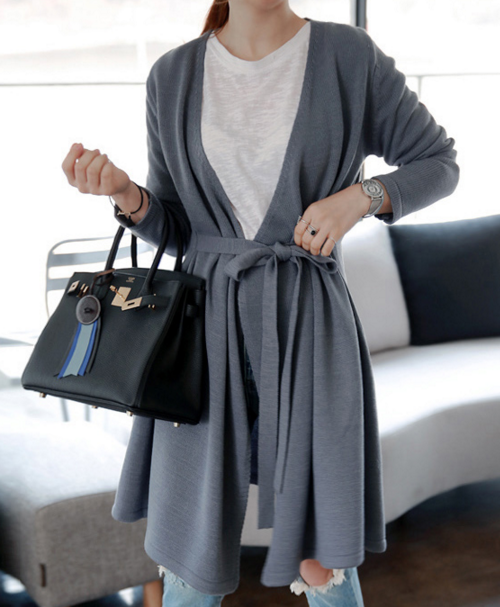 V-Neck Robe Cardigan