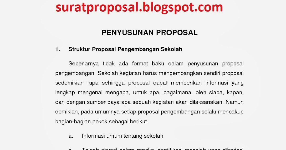 Contoh Proposal Kegiatan Sekolah 2016 | Kumpulan Contoh Surat dan ...