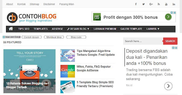 Blog Contohblog.com - Blog Bloging Bisnis Online Internet Marketing Terbaik Di Indonesia