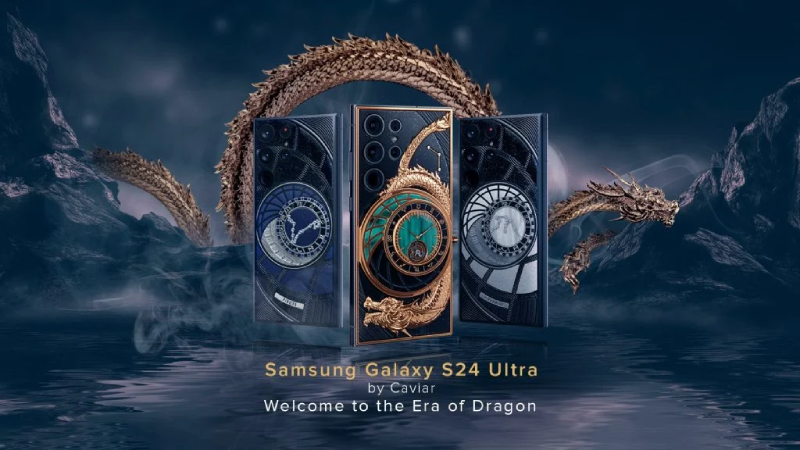 Caviar intros "Era of Dragon" Samsung Galaxy S24 Ultra w/ 24K gold and mechanical watch!