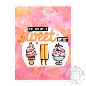 Sunny Studio Stamps: Summer Sweets Stitched Semi-Circle Dies Summer Themed Card by Anja Bytyqi