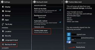 Mereset Aplikasi Android