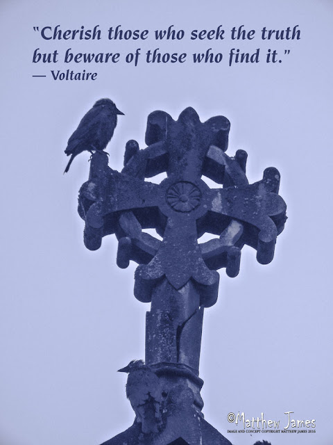 “Cherish those who seek the truth but beware of those who find it.” ― Voltaire