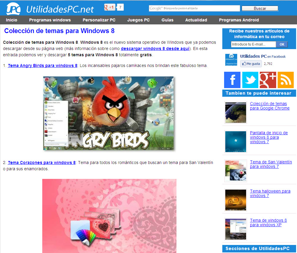INCREIBLES SITIOS PARA DESCARGAR THEMAS PARA WINDOWS 7 Y 8
