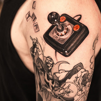 Tatuajes geek : Tatuaje gamer de Atari