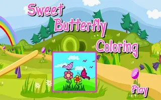 Screenshots of the Sweet Butterfly Coloring for Android tablet, phone.