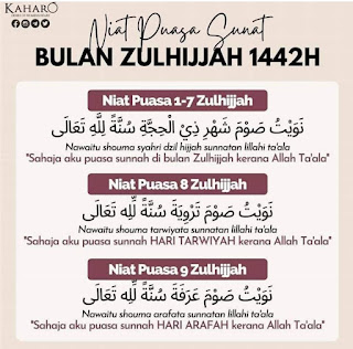 Niat Puasa Zulhijjah