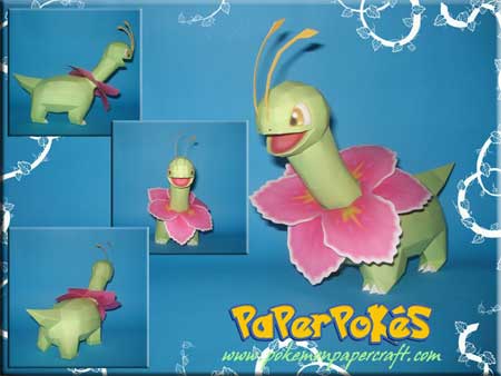 Pokemon Meganium Papercraft