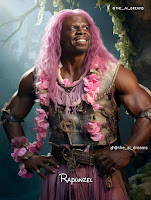 Si Terry Crews fuera las princesas de Disney, Arte con Inteligencia Artifcial