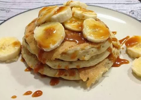 the banana to melted pancakes caramel  the drizzle and pancakes of how caramel over instead syrup make