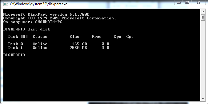 Memakai Command Prompt